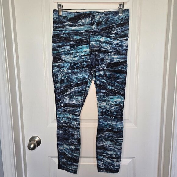 Lululemon Train Times 7/8 Pant *25" - 10 Shorelines Multi Blue / Black - Picture 3 of 6